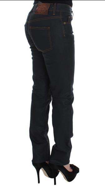 Grote foto cavalli blue cotton blend slim fit stretch jeans w26 kleding dames spijkerbroeken en jeans