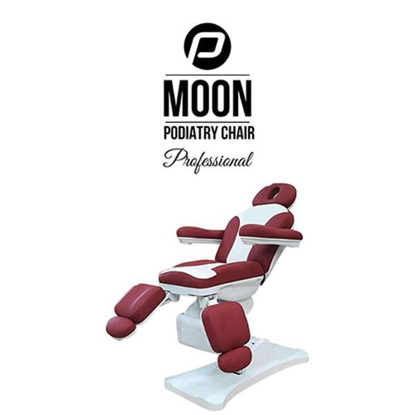 Grote foto behandelstoel moon in donkerrood wit kleurcombinatie witgoed en apparatuur persoonlijke verzorgingsapparatuur