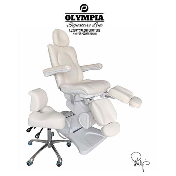 Grote foto behandelstoel olympia met gedeelde beendelen royal wit witgoed en apparatuur persoonlijke verzorgingsapparatuur