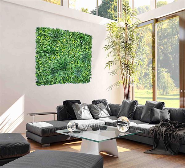 Grote foto kunsthaag wandmat jungle blanco 1m2 volle dekking tuin en terras tuindecoratie