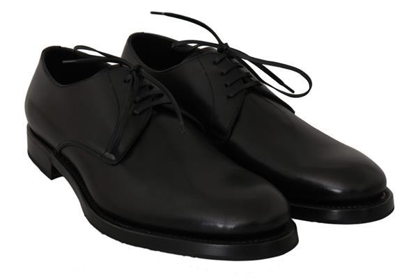Grote foto dolce gabbana black leather derby formal dress shoes eu38. kleding heren schoenen