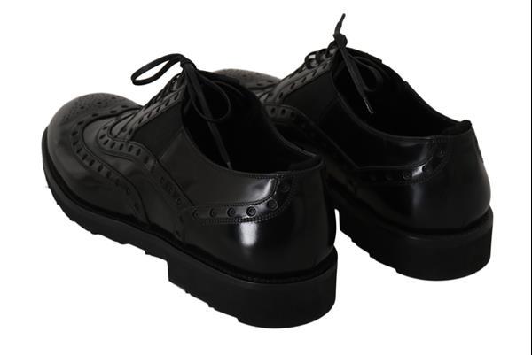 Grote foto dolce gabbana black leather dress derby wingtip shoes eu39 kleding heren schoenen