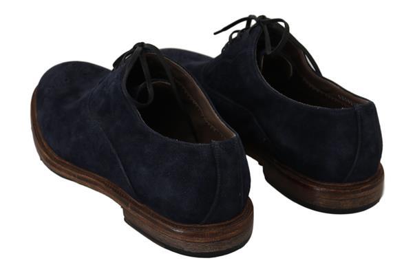 Grote foto dolce gabbana blue leather marsala derby goatskin shoes eu kleding heren schoenen