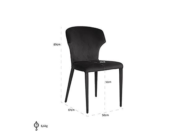 Grote foto richmond stoel piper antraciet velvet huis en inrichting stoelen