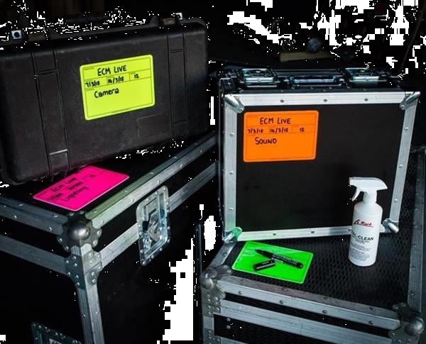 Grote foto visi pal tour label 178mm x 127mm fluor roze muziek en instrumenten overige muziek en instrumenten