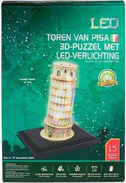 Grote foto toren van pisa 3d puzzel met led verlichting kinderen en baby puzzels
