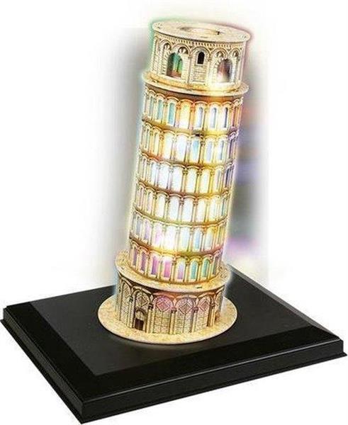 Grote foto toren van pisa 3d puzzel met led verlichting kinderen en baby puzzels