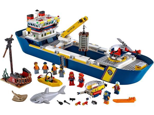 Grote foto lego city 60266 oceaan onderzoekschip kinderen en baby duplo en lego
