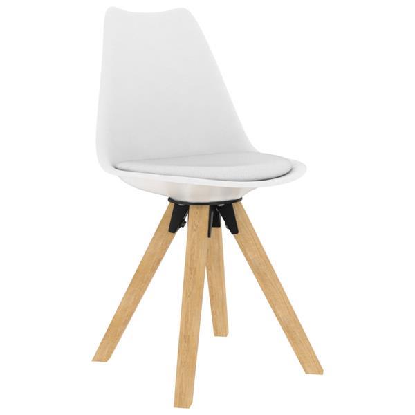 Grote foto vidaxl chaises de salle manger 4pcs blanc pp et bois de h huis en inrichting stoelen