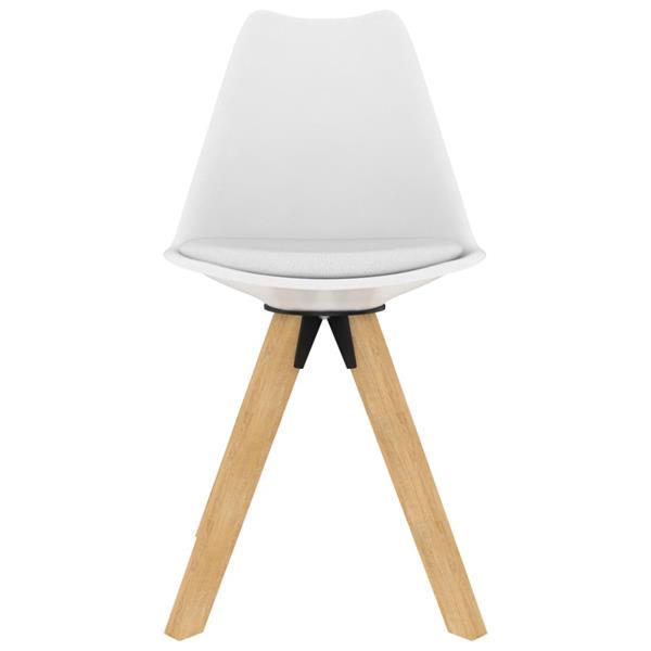 Grote foto vidaxl chaises de salle manger 4pcs blanc pp et bois de h huis en inrichting stoelen