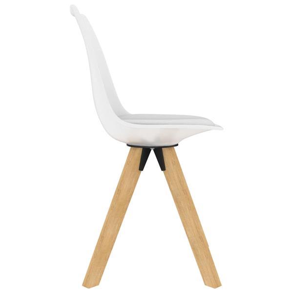 Grote foto vidaxl chaises de salle manger 4pcs blanc pp et bois de h huis en inrichting stoelen