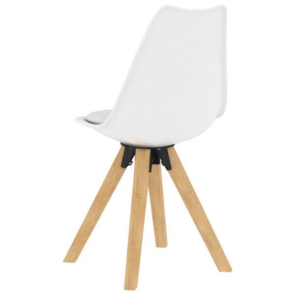 Grote foto vidaxl chaises de salle manger 4pcs blanc pp et bois de h huis en inrichting stoelen