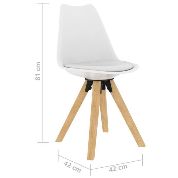 Grote foto vidaxl chaises de salle manger 4pcs blanc pp et bois de h huis en inrichting stoelen