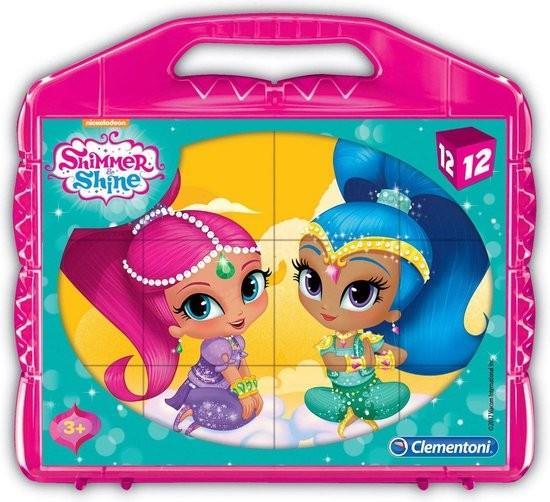 Grote foto clementoni blokpuzzel shimmer shine 12st. kinderen en baby babyspeelgoed