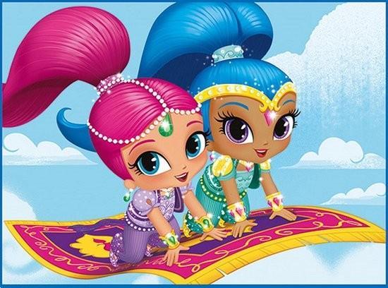 Grote foto clementoni blokpuzzel shimmer shine 12st. kinderen en baby babyspeelgoed