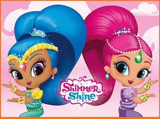 Grote foto clementoni blokpuzzel shimmer shine 12st. kinderen en baby babyspeelgoed