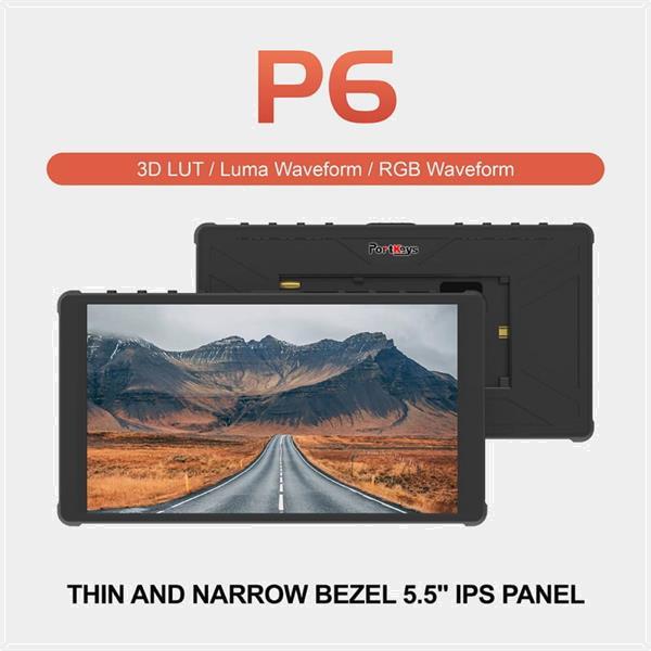 Grote foto portkeys p6 5.5 4k hdmi monitor met 3d lut en waveform audio tv en foto algemeen