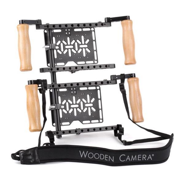Grote foto wooden camera dual directors monitor cage v2 audio tv en foto algemeen