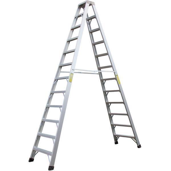 Grote foto dubbele trap 2x12 treden alu doe het zelf en verbouw ladders en trappen