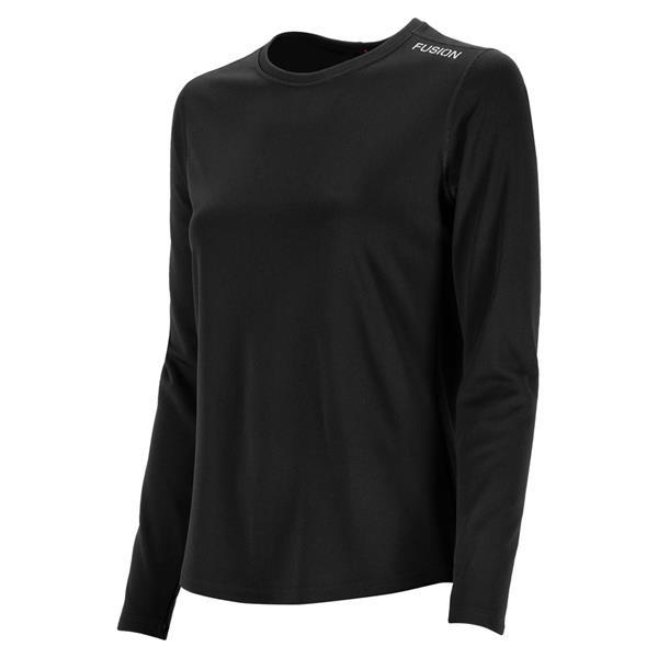 Grote foto fusion nova long sleeve black dames size s kleding dames sportkleding