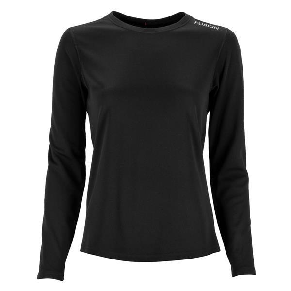 Grote foto fusion nova long sleeve black dames size s kleding dames sportkleding