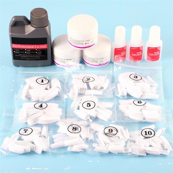 Grote foto nagel nep nagels kit starterspakket nepnagels set gel acryl beauty en gezondheid make up sets