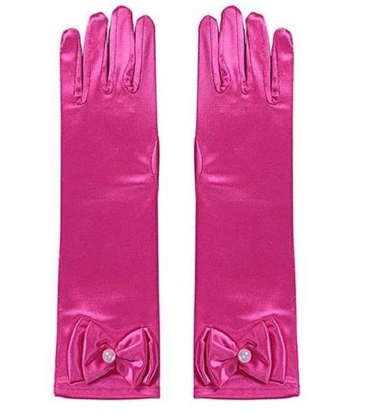 Grote foto handschoenen prinsessen fel roze voor kinderen kleding dames verkleedkleding