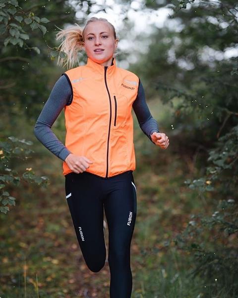 Grote foto fusion s1 run vest orange dames size small kleding dames sportkleding