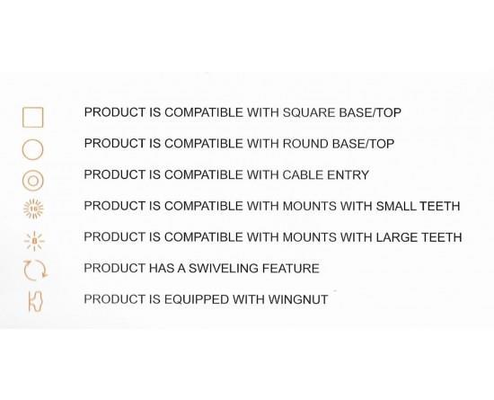 Grote foto brodit pedestal mount for forklift 172mm 72mm telecommunicatie carkits en houders