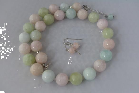 Grote foto morganiet en beryl ketting oorhanger set sieraden tassen en uiterlijk kettingen