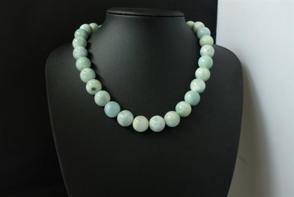 Grote foto authentieke larimar 14 mm ketting sieraden tassen en uiterlijk kettingen