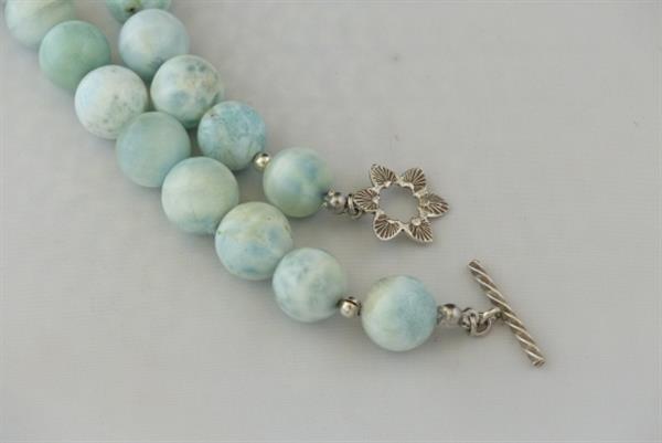 Grote foto authentieke larimar 14 mm ketting sieraden tassen en uiterlijk kettingen