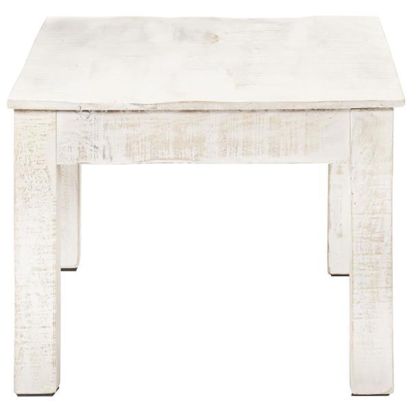 Grote foto vidaxl salontafel 110x60x45 cm massief mangohout wit huis en inrichting eettafels