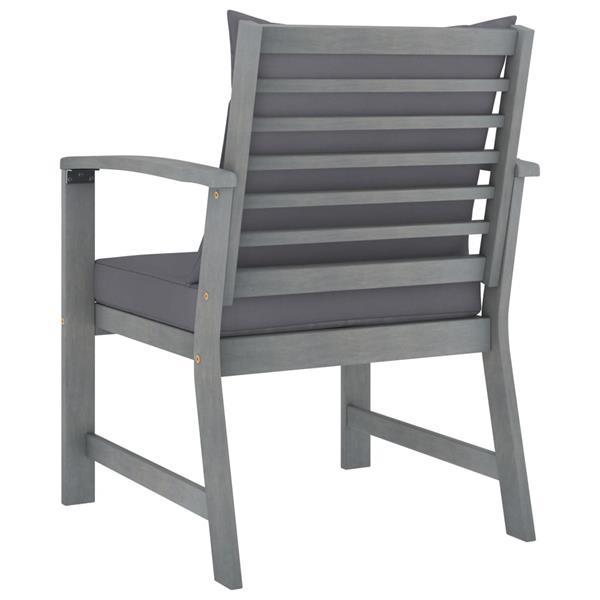 Grote foto vidaxl chaises de jardin 2 pcs avec coussins gris fonc bois tuin en terras tuinmeubelen