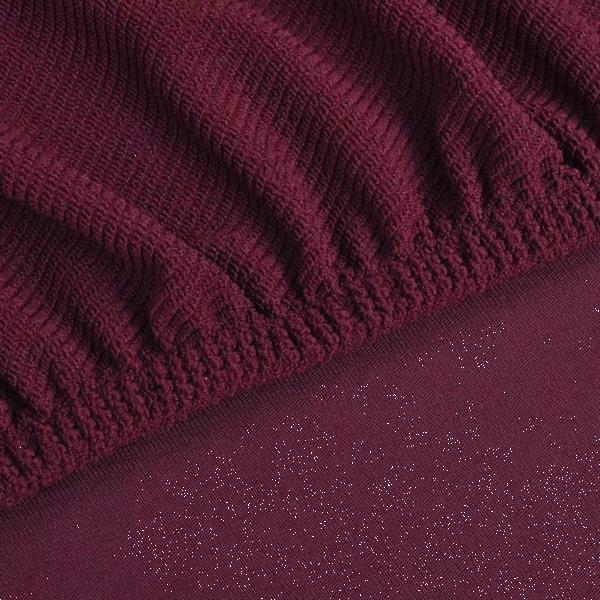 Grote foto bankhoes stretch polyester ribstof bordeauxrood huis en inrichting woningdecoratie
