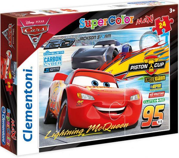 Grote foto legpuzzel cars 3 piston cup jongens karton 24 stukjes kinderen en baby puzzels