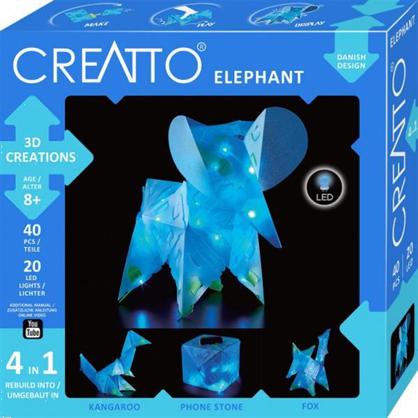 Grote foto knutselset creatto olifant junior blauw 60 delig verzamelen overige verzamelingen