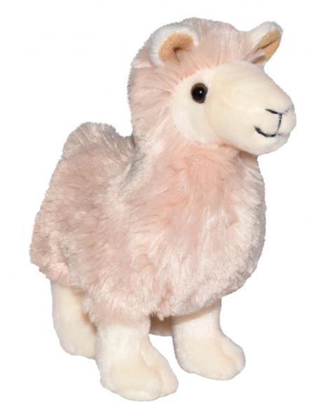 Grote foto knuffel lama junior 20 cm pluche roze wit kinderen en baby knuffels en pluche