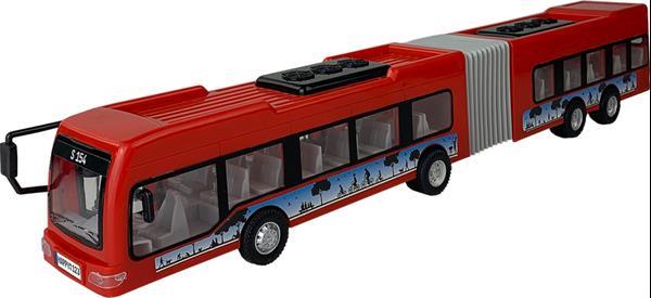 Grote foto stadsbus power team 49 x 12 cm rood grijs zwart kinderen en baby los speelgoed