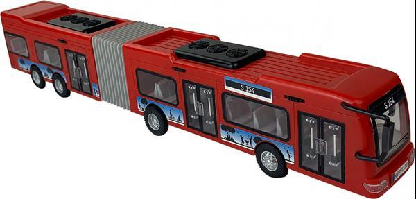 Grote foto stadsbus power team 49 x 12 cm rood grijs zwart kinderen en baby los speelgoed