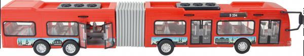 Grote foto stadsbus power team 49 x 12 cm rood grijs zwart kinderen en baby los speelgoed