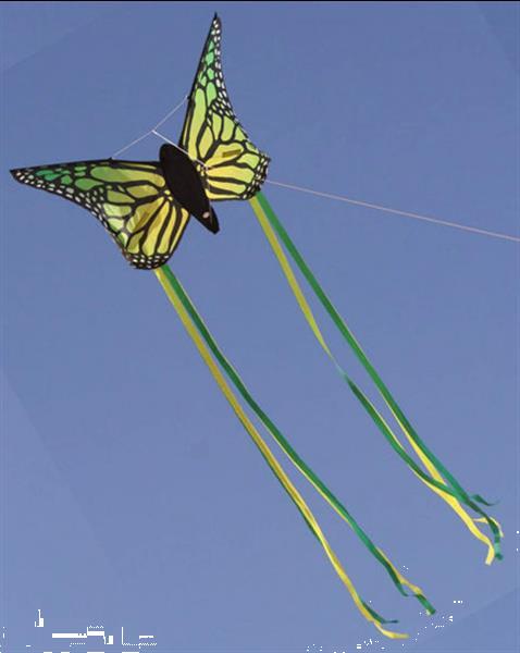 Grote foto vlieger vlinder meisjes 90 cm polyester geel groen kinderen en baby los speelgoed