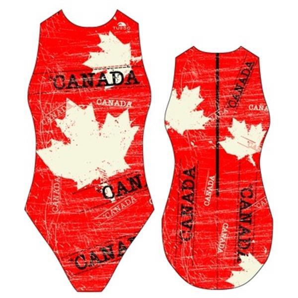 Grote foto special made turbo waterpolo badpak canada vintage levert kleding dames badmode en zwemkleding