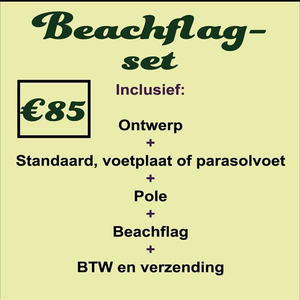 Grote foto beachflag set inclusief ontwerp onderstel en pole zakelijke goederen winkel en inventaris