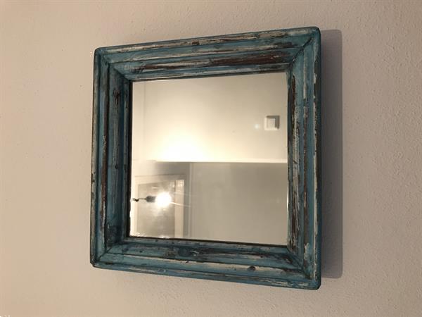Grote foto vintage spiegel vierkante spiegel old dutch look huis en inrichting spiegels