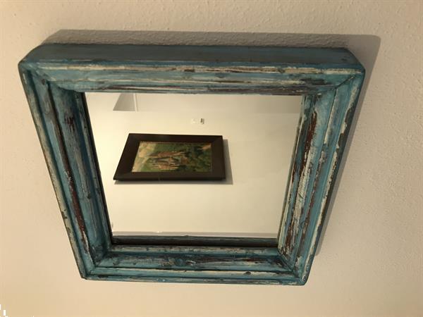 Grote foto vintage spiegel vierkante spiegel old dutch look huis en inrichting spiegels