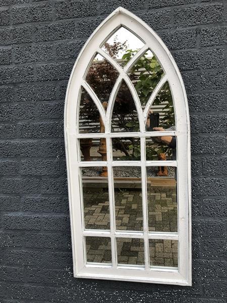 Grote foto kerkspiegel spiegel als kerkraam houten frame huis en inrichting spiegels