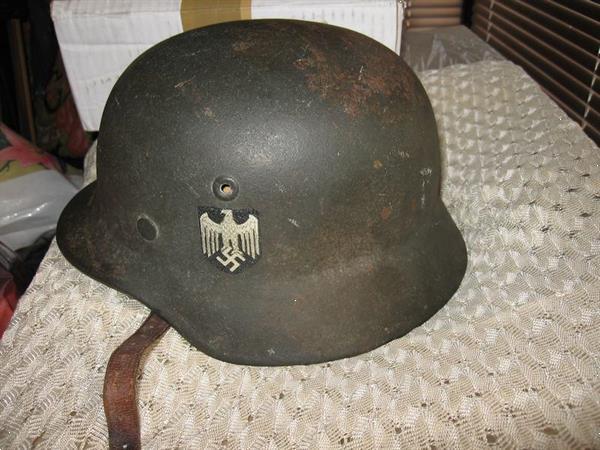 Grote foto original wh m40 helmet ww2 verzamelen militaria tweede wereldoorlog