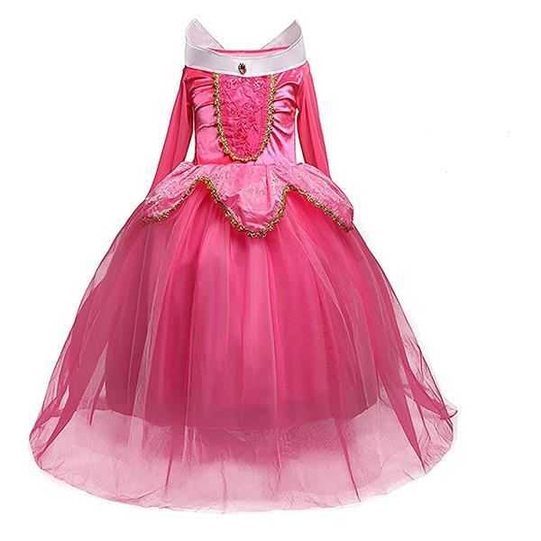 Grote foto aurora roze prinsessenjurk verkleedjurk gratis accessoir kleding dames verkleedkleding