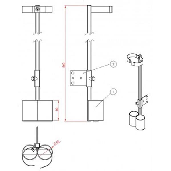 Grote foto scootmobiel stokhouder voor armsteunmontage diversen brommobielen en scootmobielen